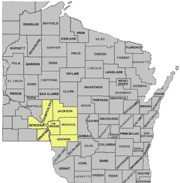 image of eastern Minnesota, western Wisconsin